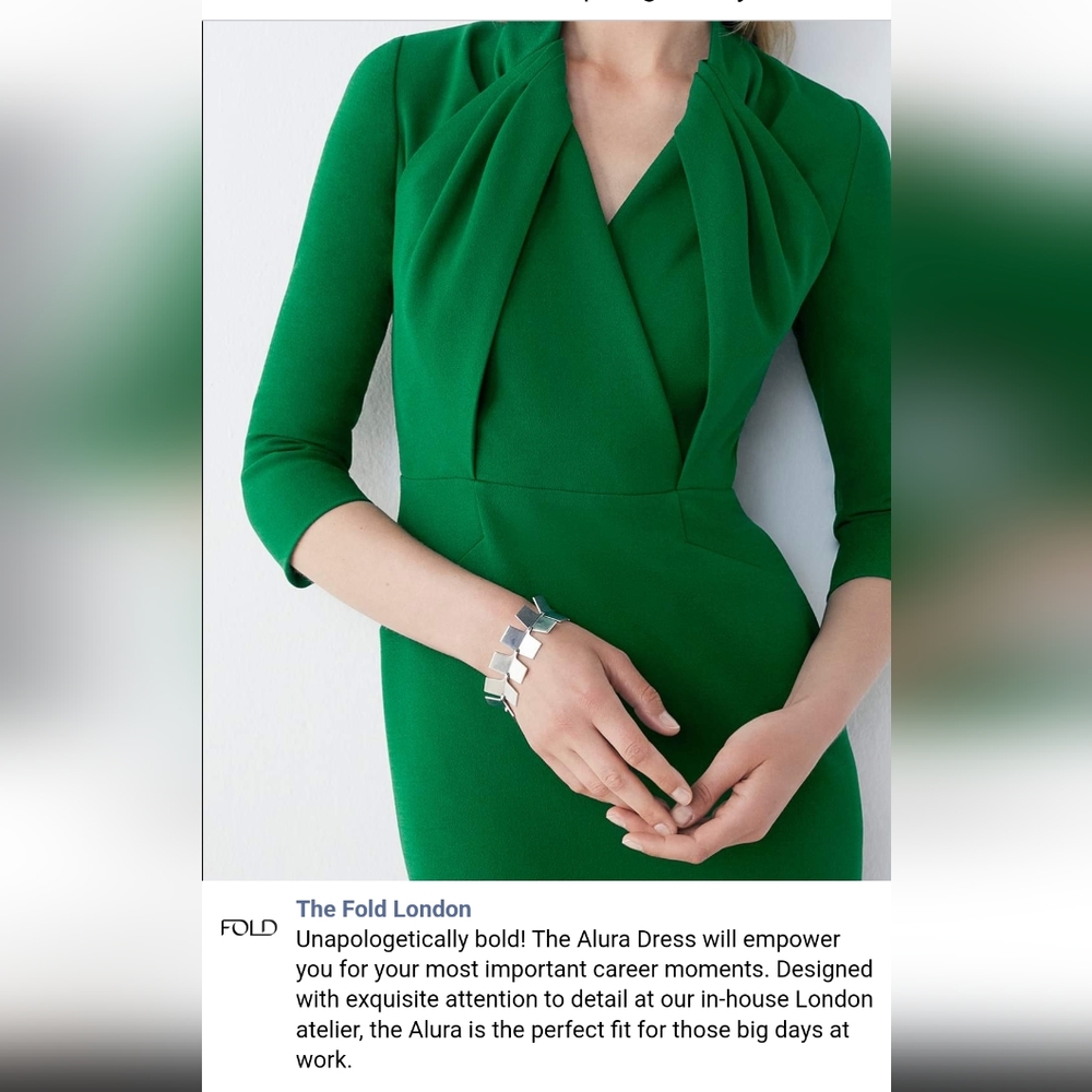NWT The Fold Alura Emerald Green Dress